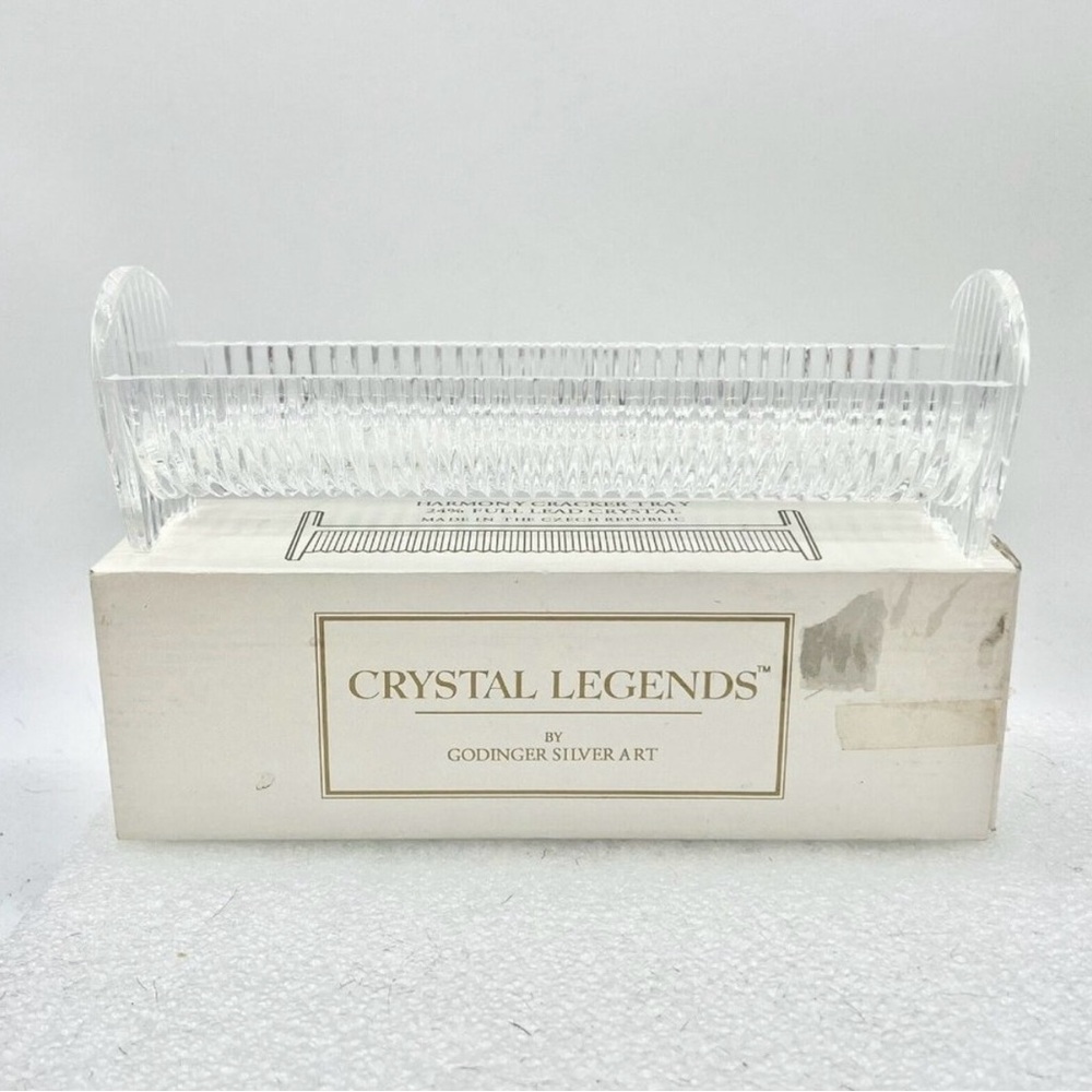 Godinger Crystal Legends Silver Art Tray